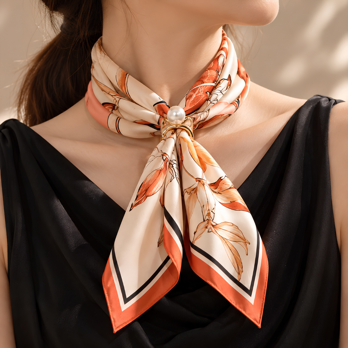 DD BRAND 絲巾｜暖橙花語 WARM ORANGE